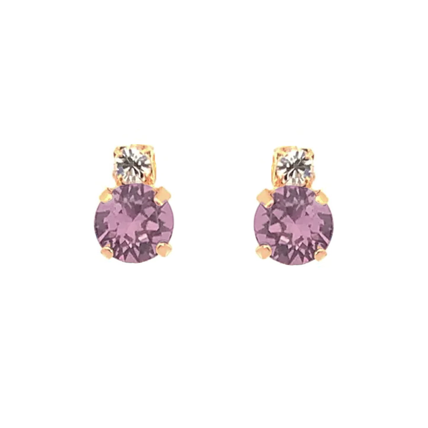 Alexandrite stud earrings gold