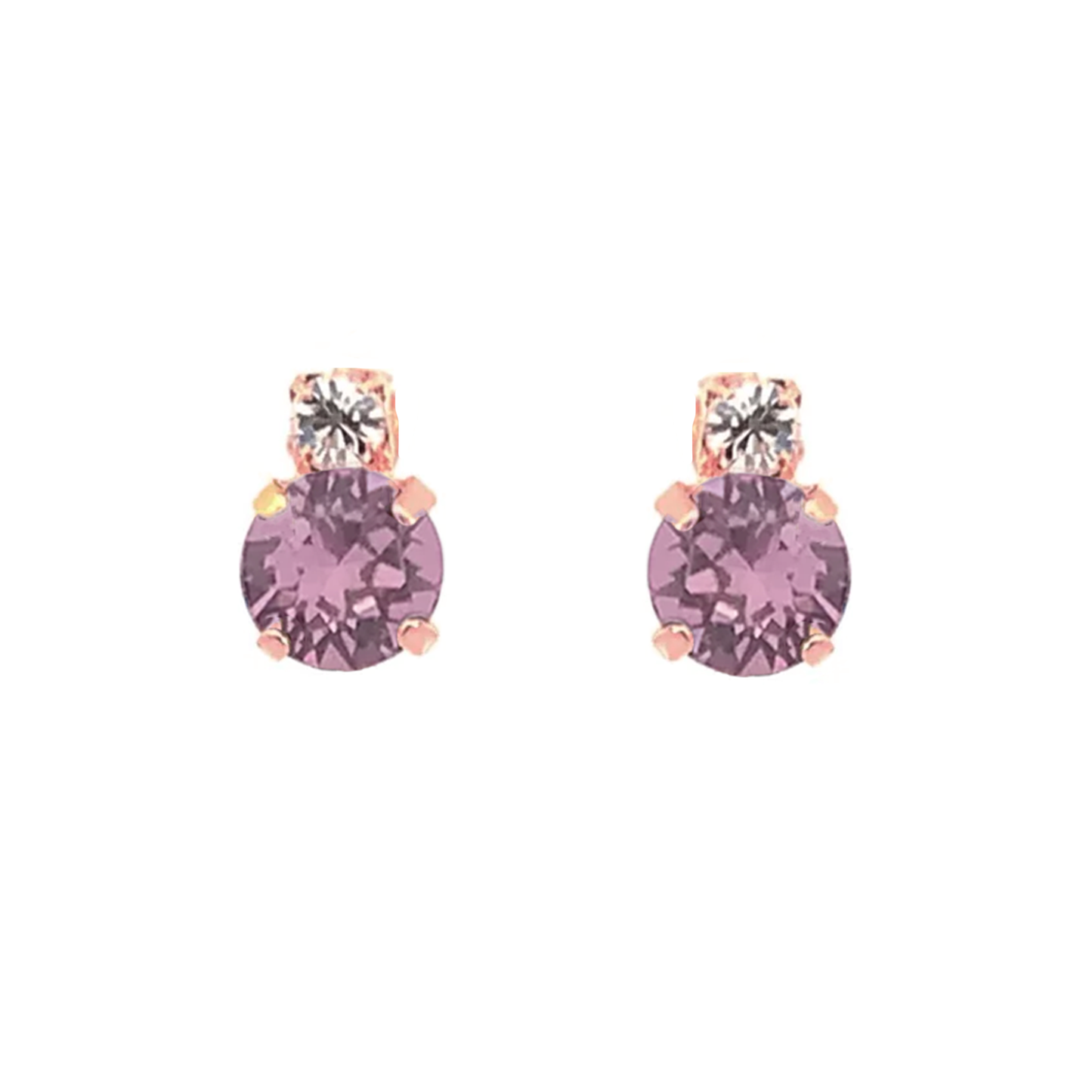 Alexandrite stud earrings rose gold