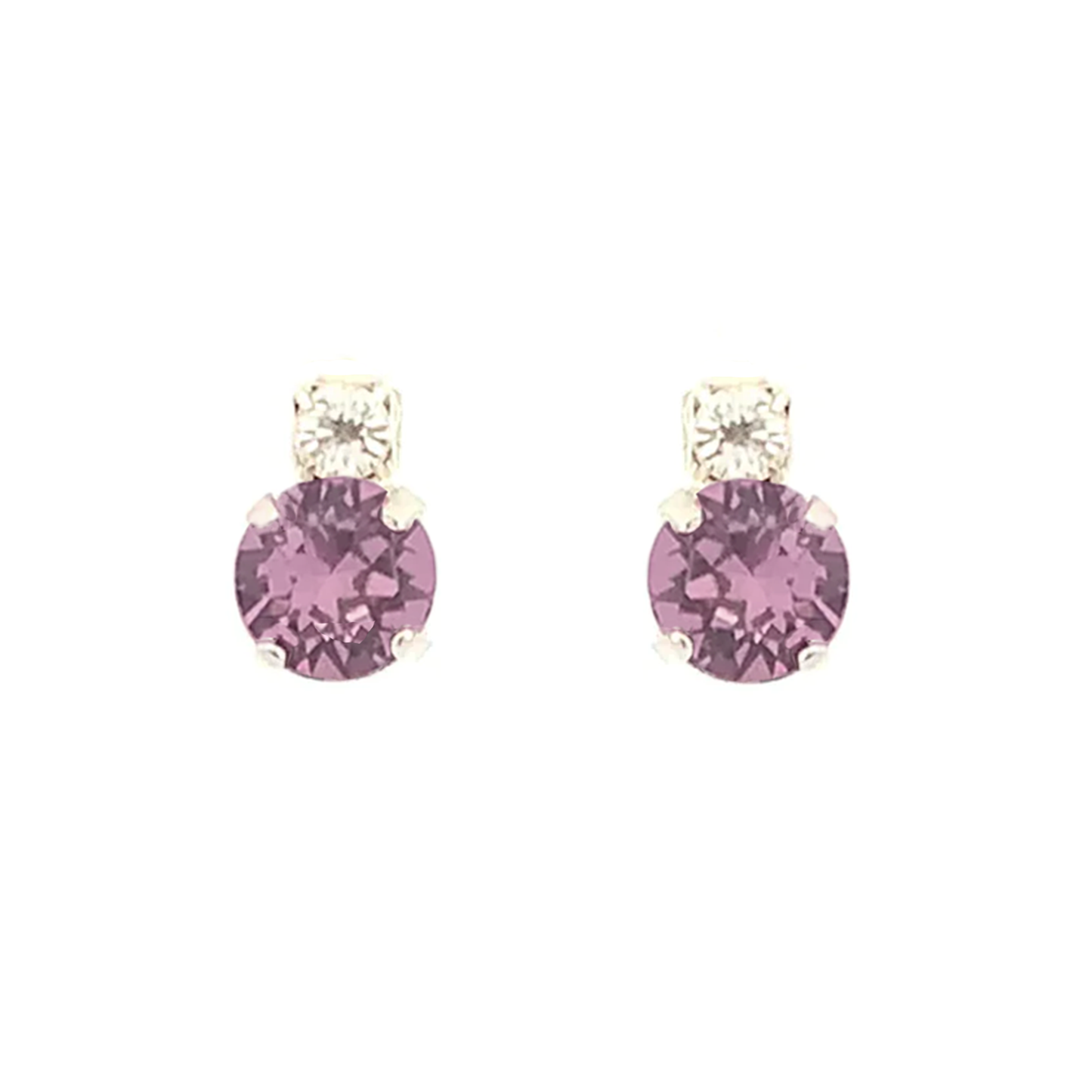 Alexandrite stud earrings silver