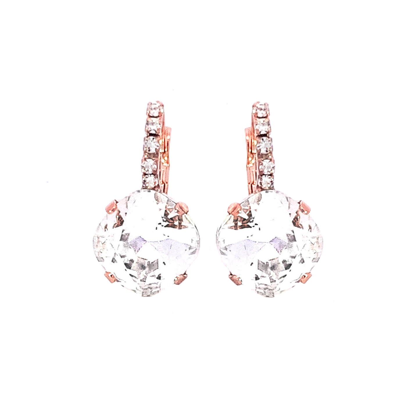 statement cushion cut bridal earrings rose gold