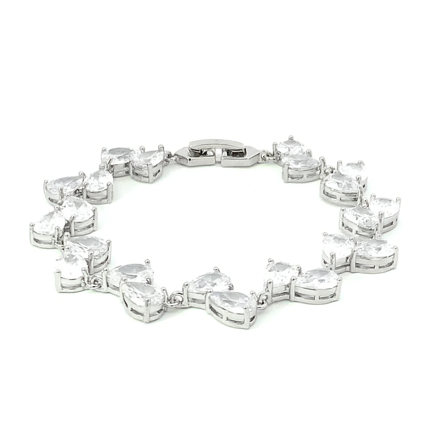 teardrop tennis bracelet silver