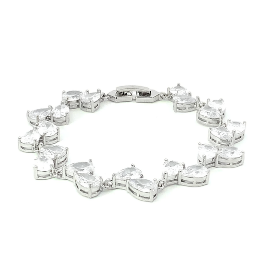 teardrop tennis bracelet silver