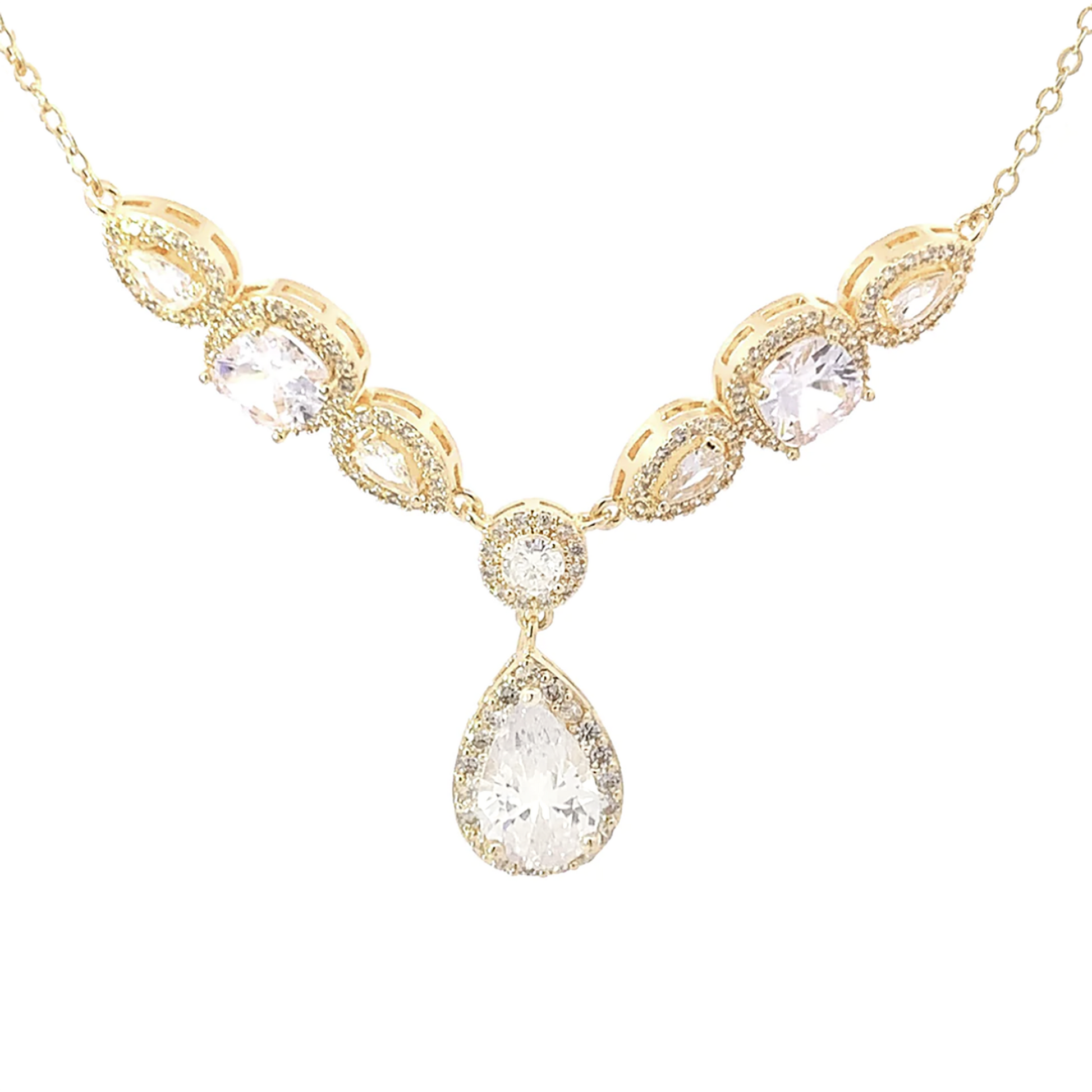 statement bridal necklace gold