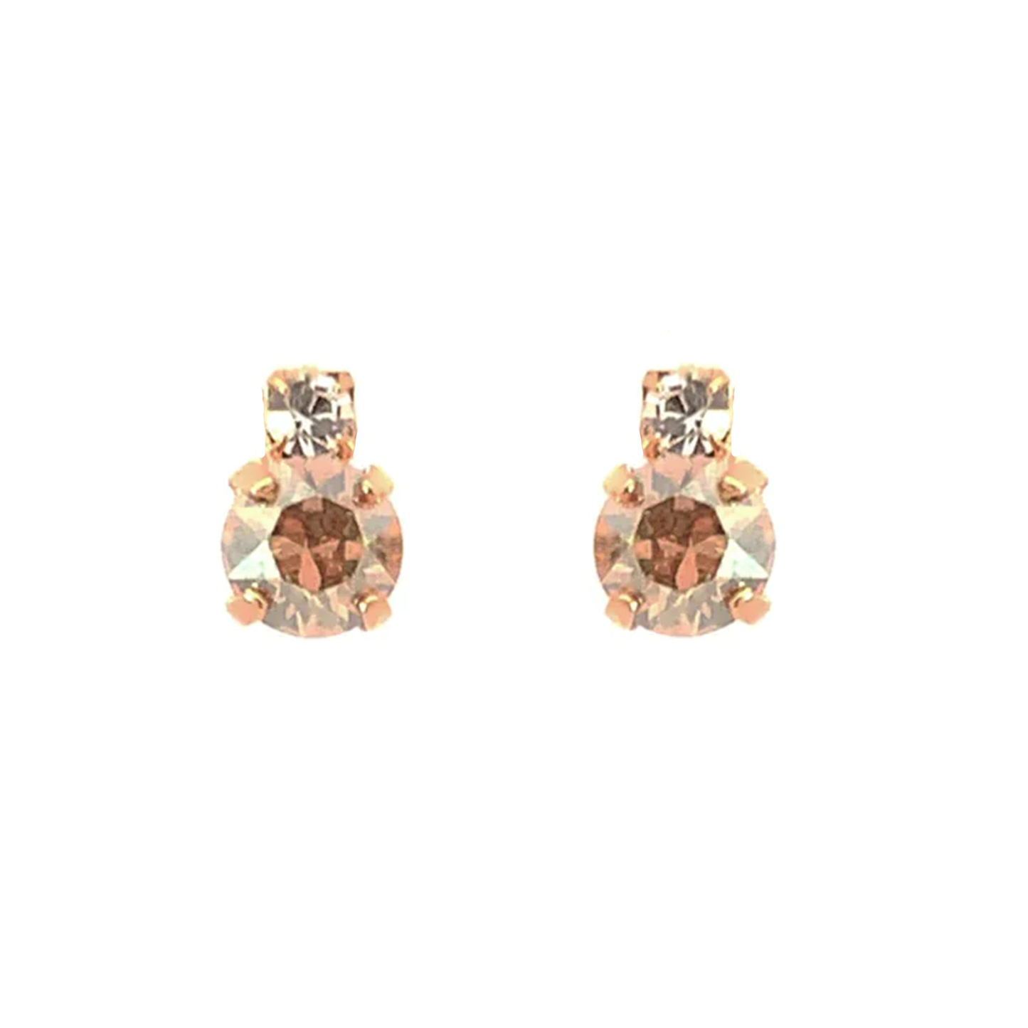 Golden topaz stud earrings gold