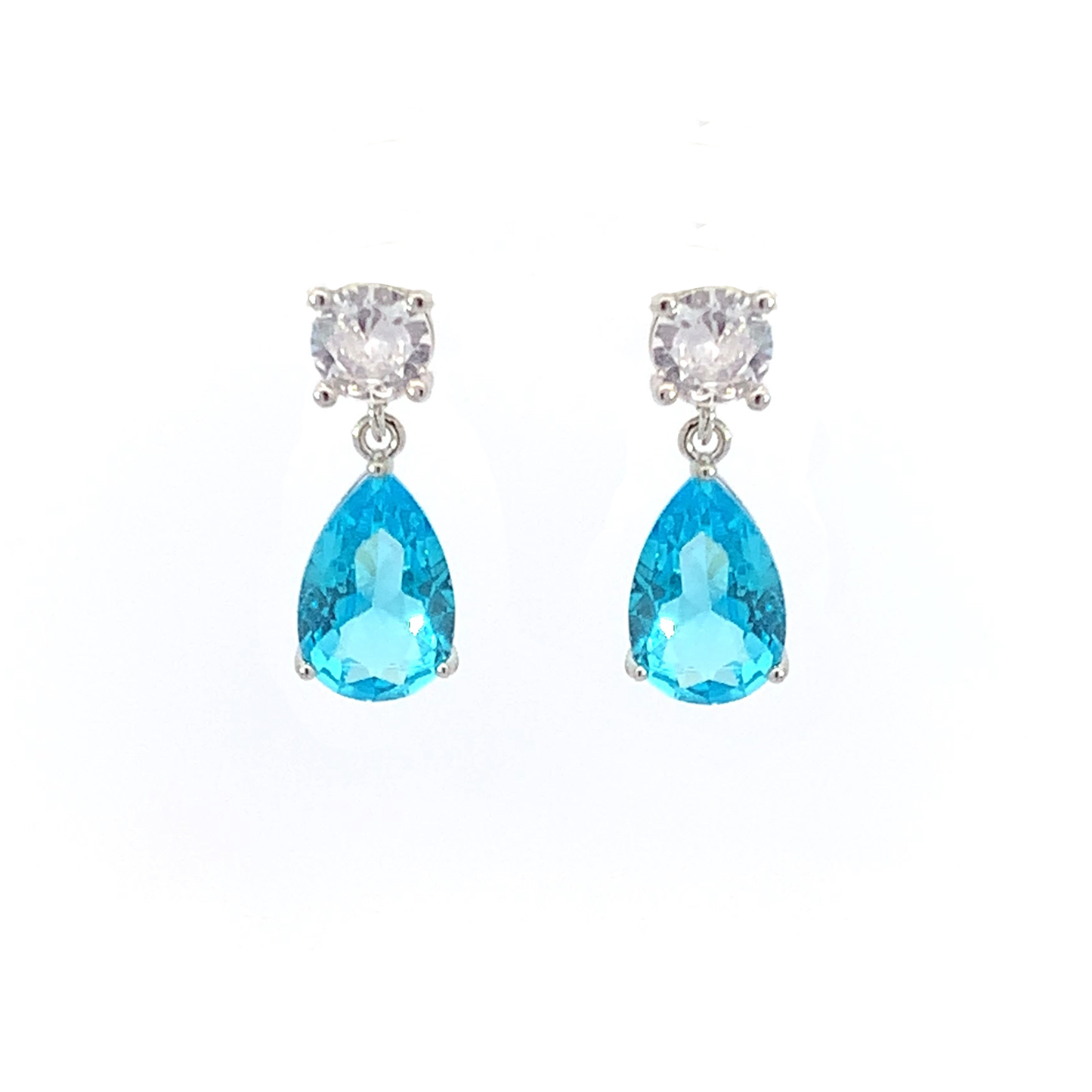 March Birthstone Pear Drop Earrings