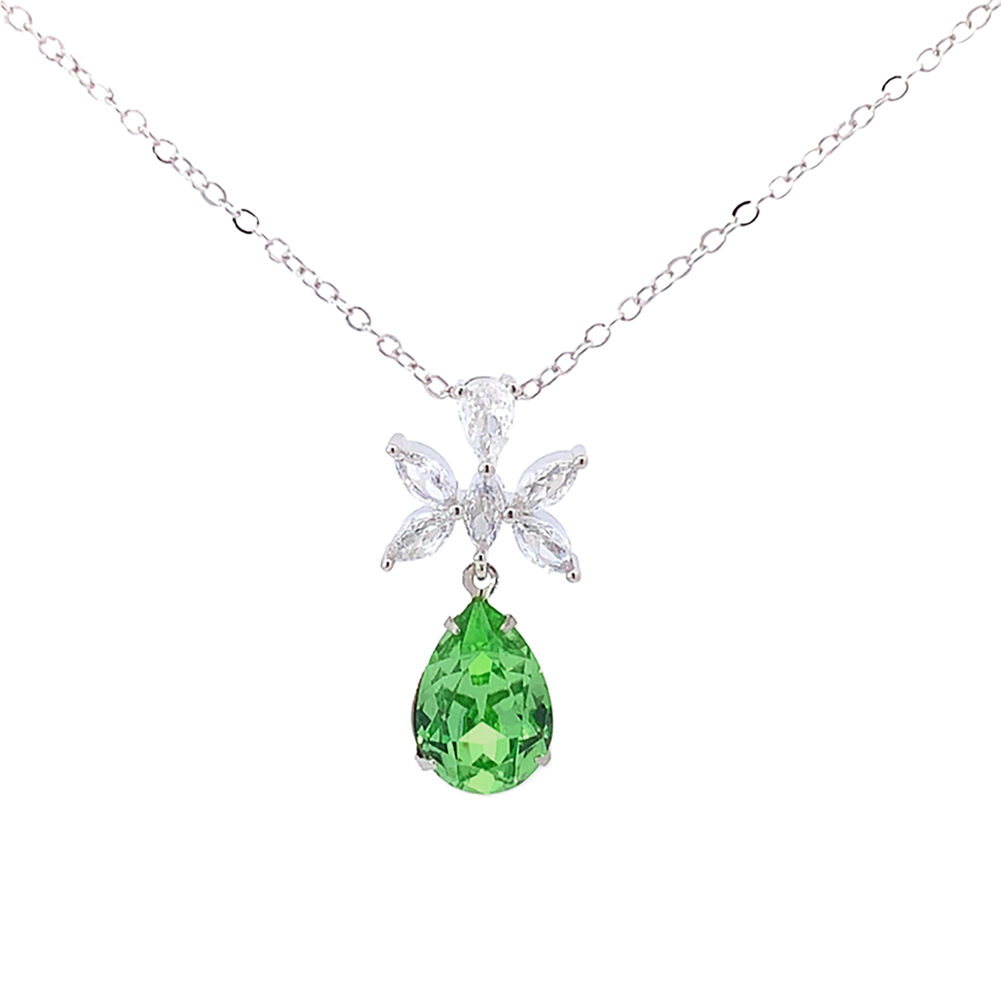 mariposa necklace august peridot stone