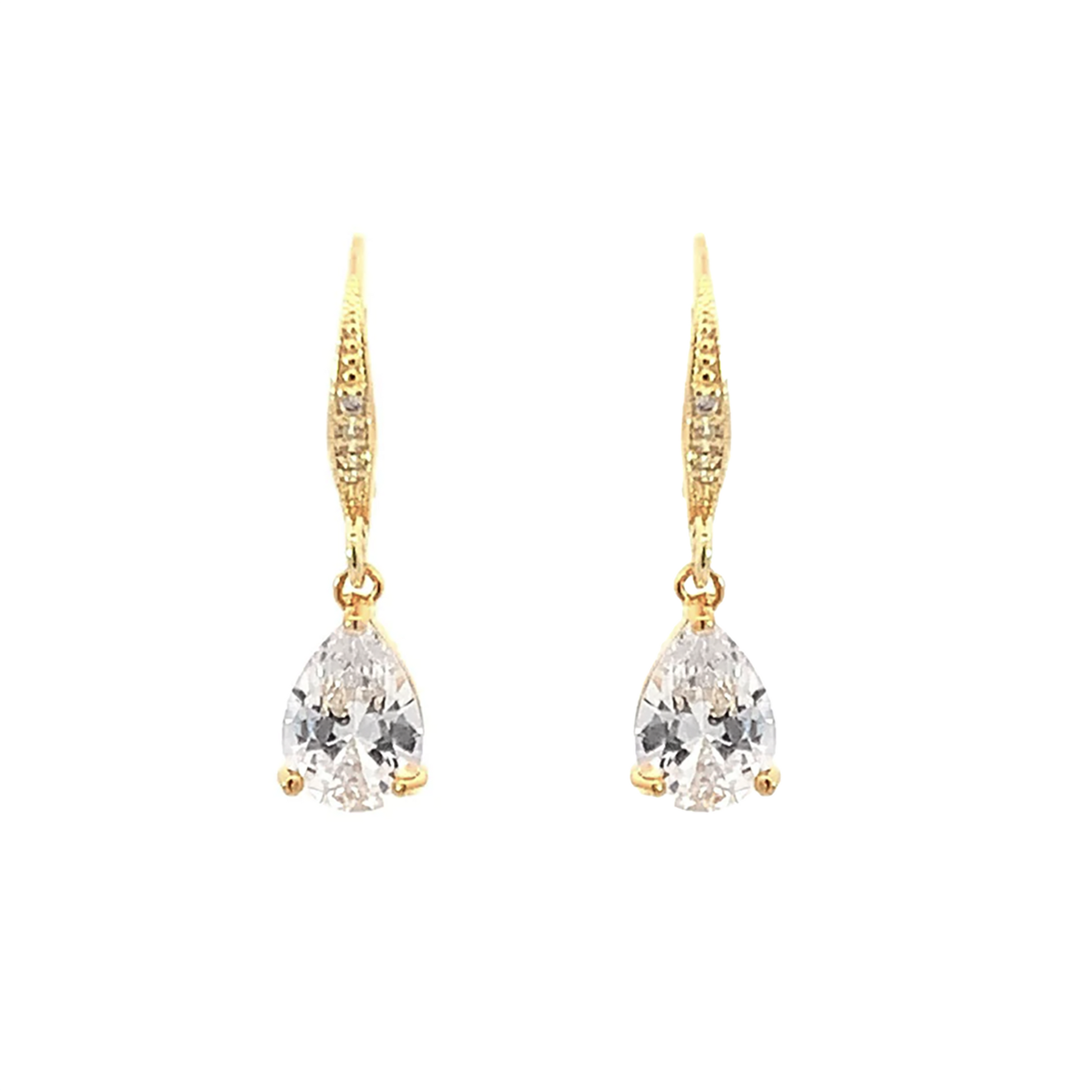mini teardrop earrings gold