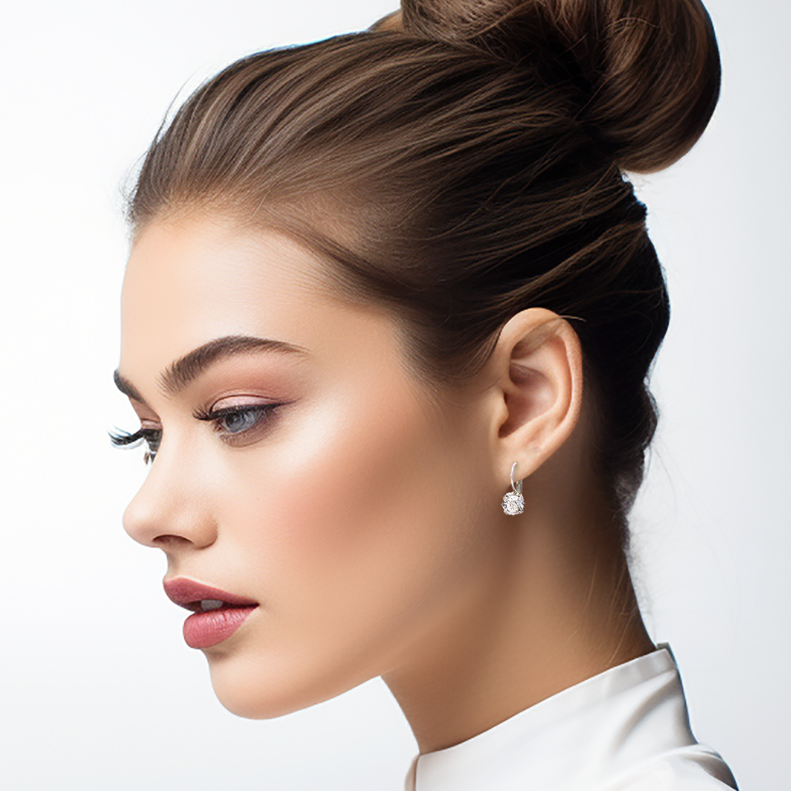 Diamond Crystal Drop Earrings