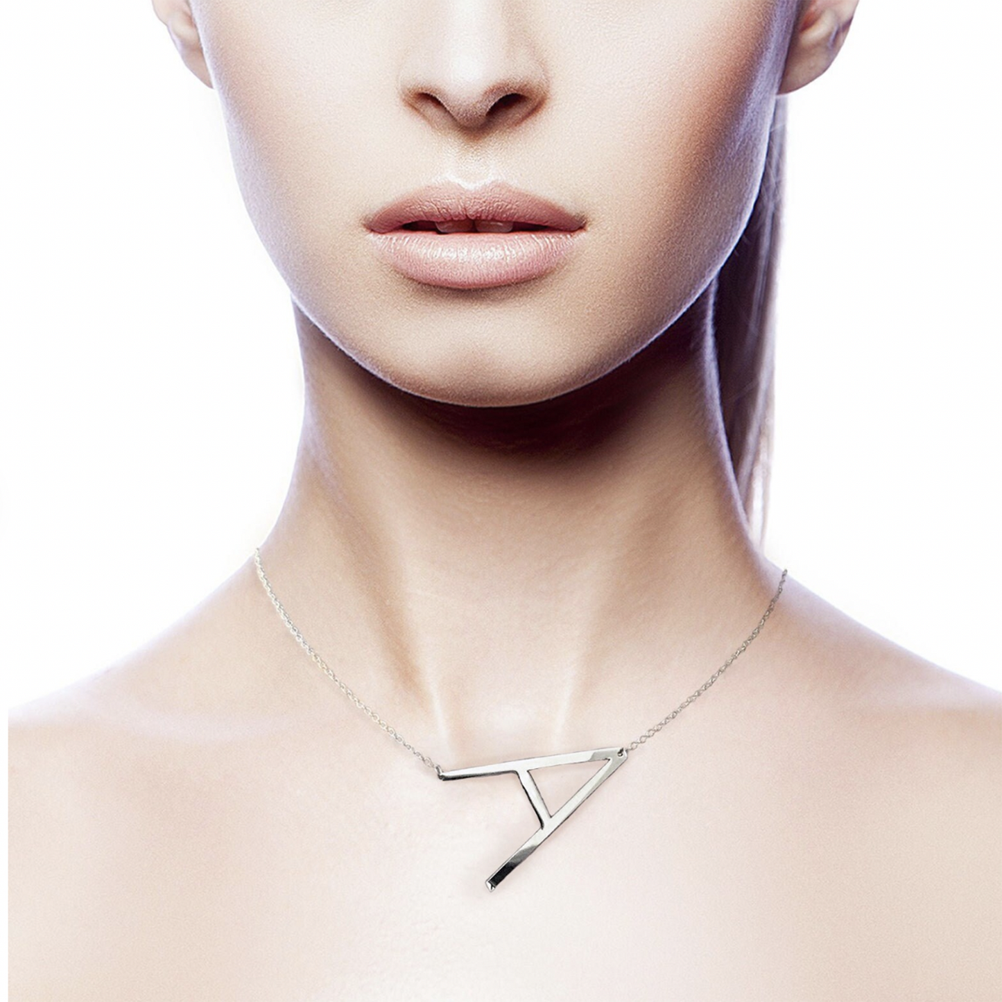 Oversized initial necklace