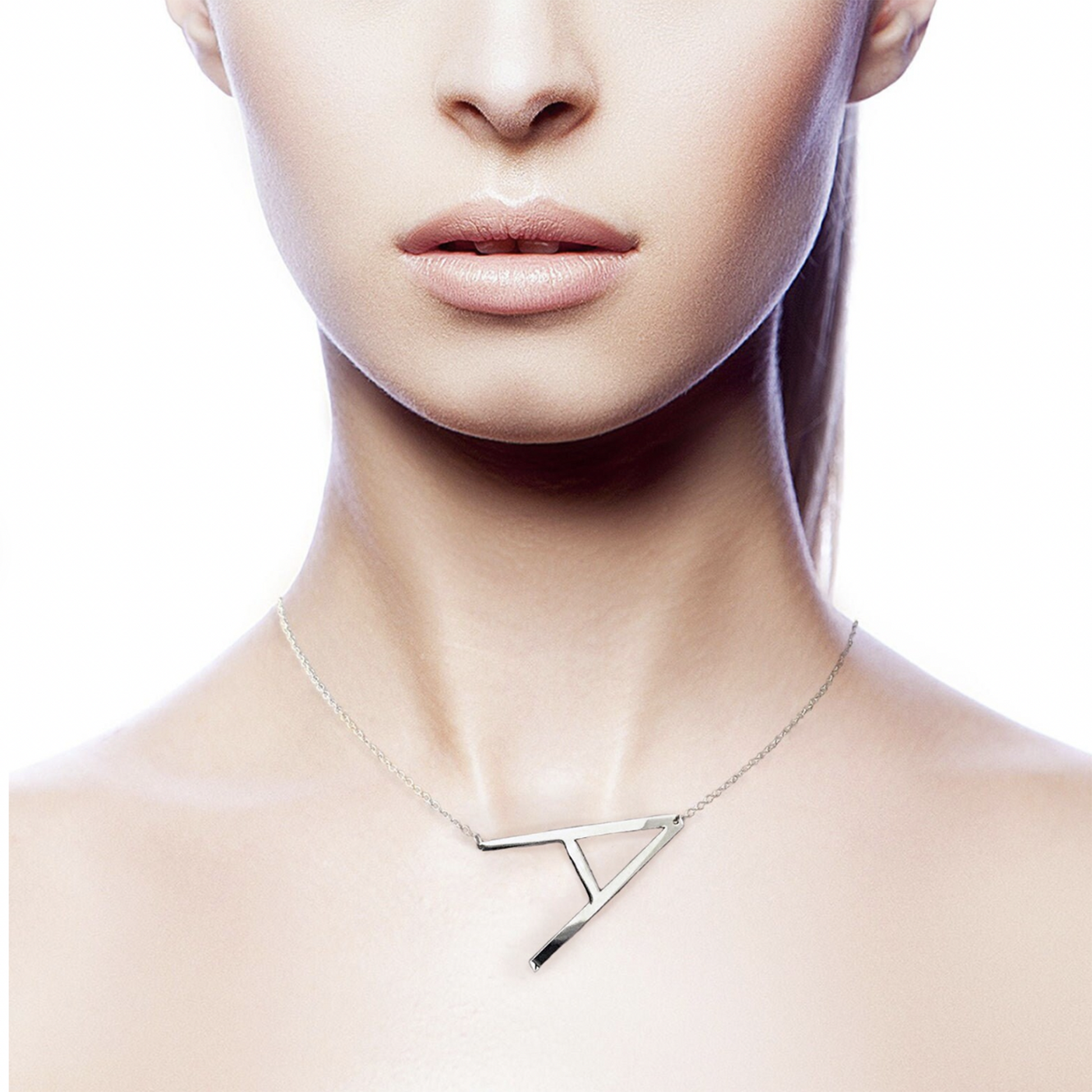 Oversized initial necklace