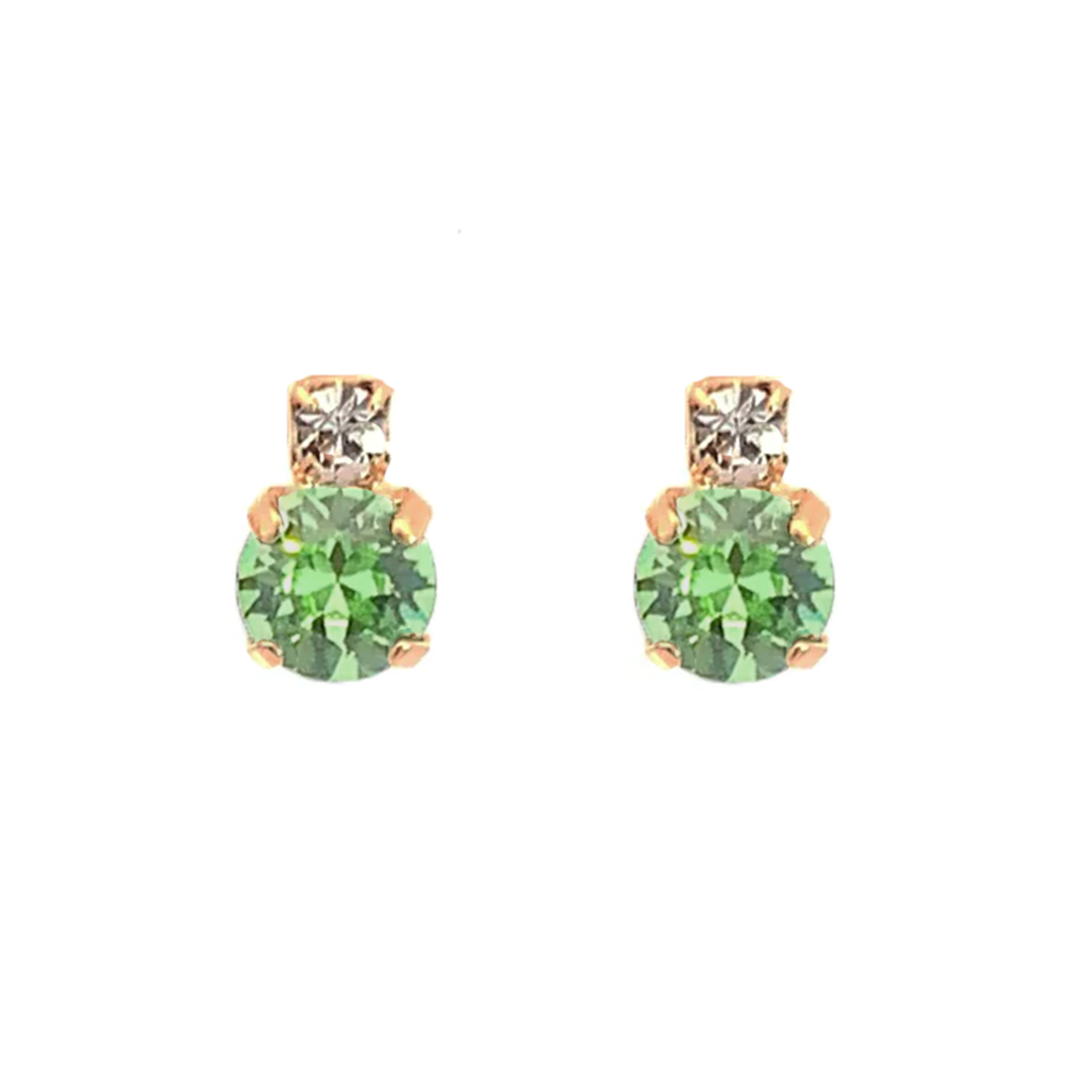Peridot stud earrings gold