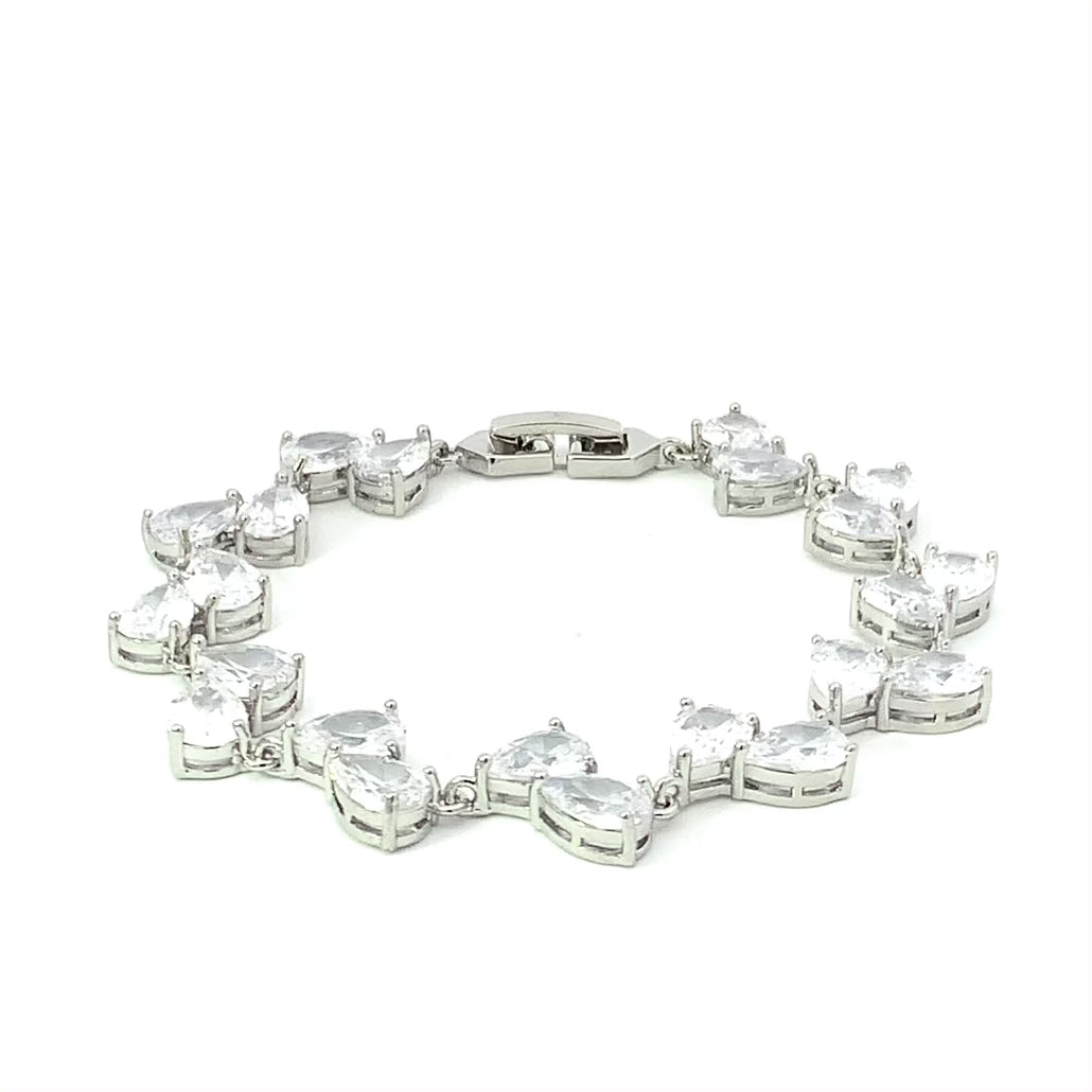 teardrop tennis bracelet silver