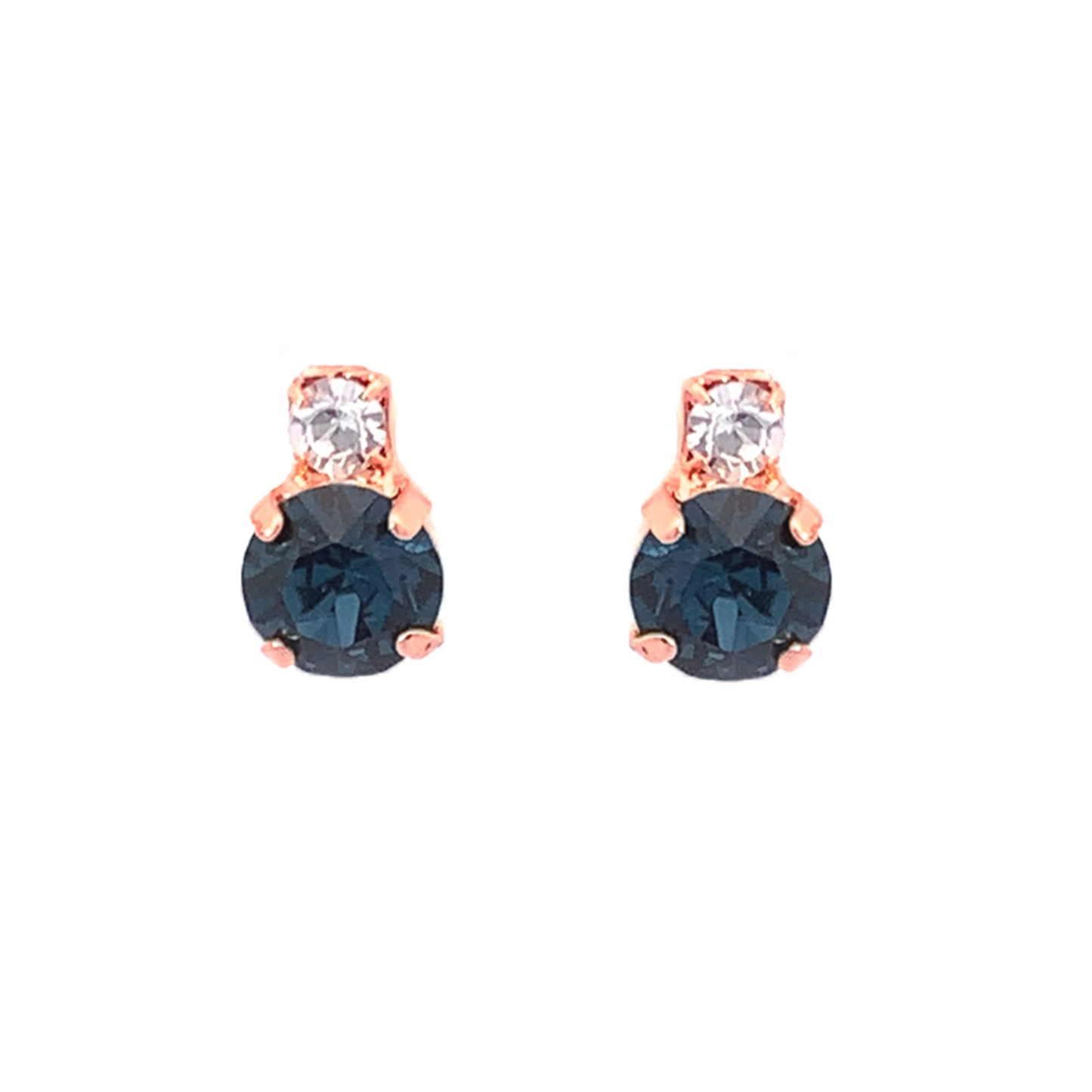 Sapphire stud earrings rose gold