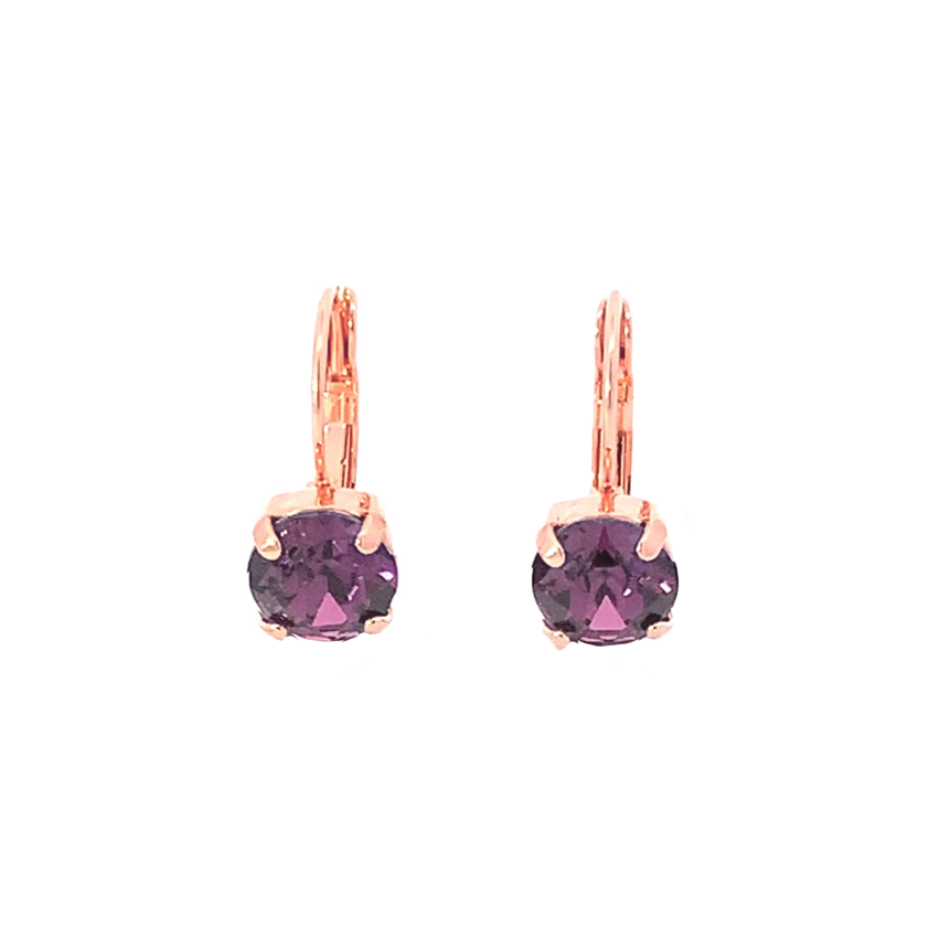 Amethyst Crystal Drop Earrings