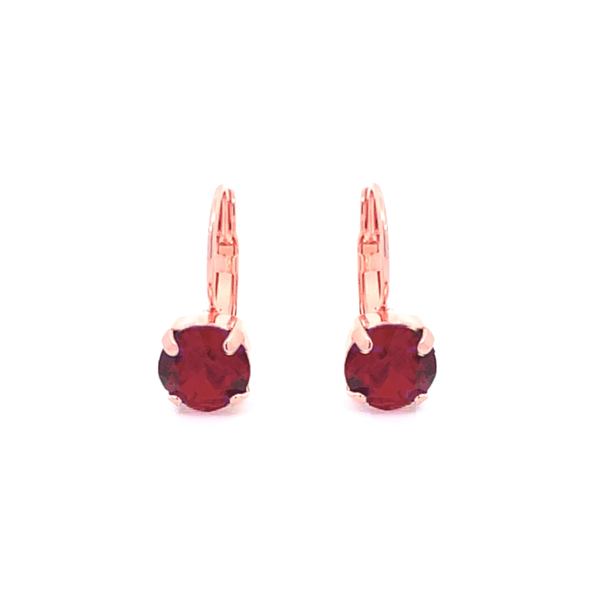 Ruby Crystal Drop Earrings