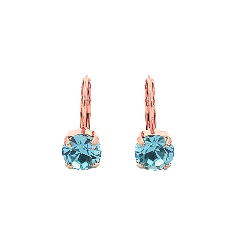 Aquamarine Crystal Drop Earrings