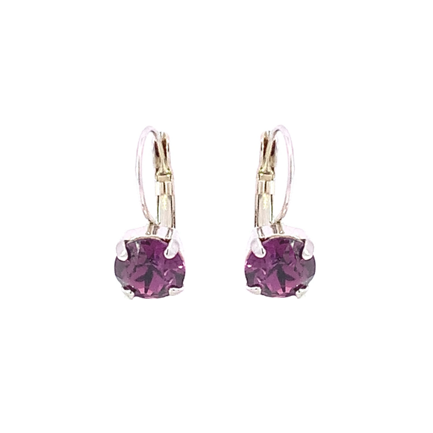 Amethyst Crystal Drop Earrings