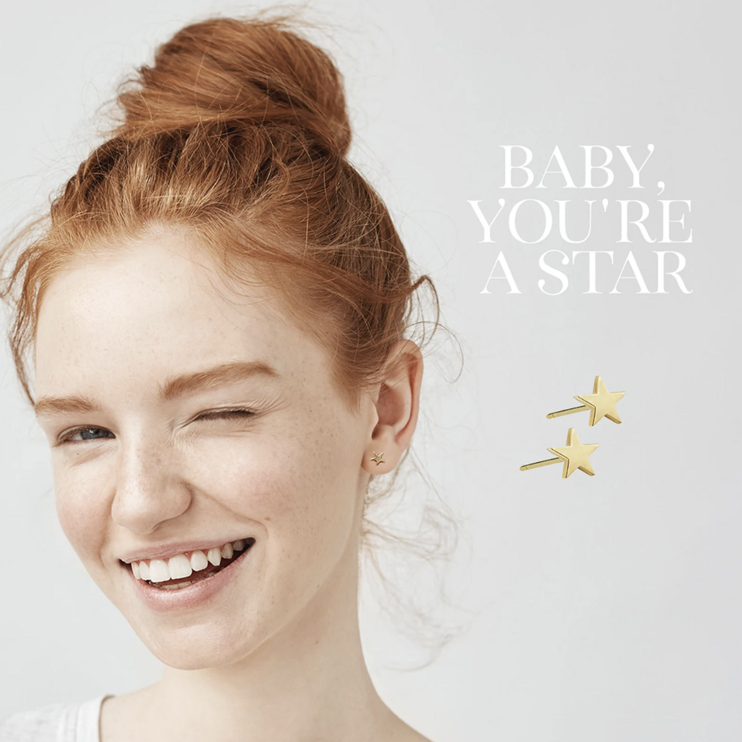 star stud earrings gold