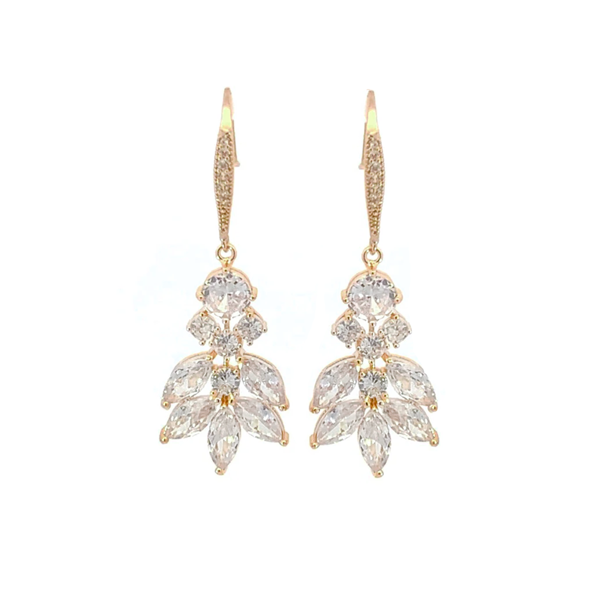 statement bridal earrings gold