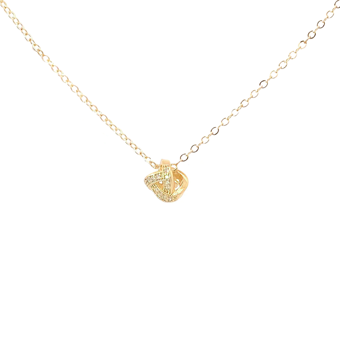 Trinity knot necklace gold