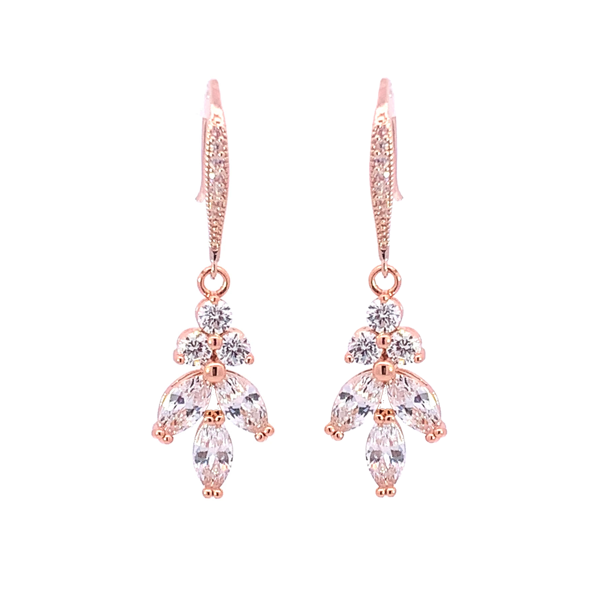crystal chandelier earrings rose gold
