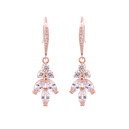 crystal chandelier earrings rose gold