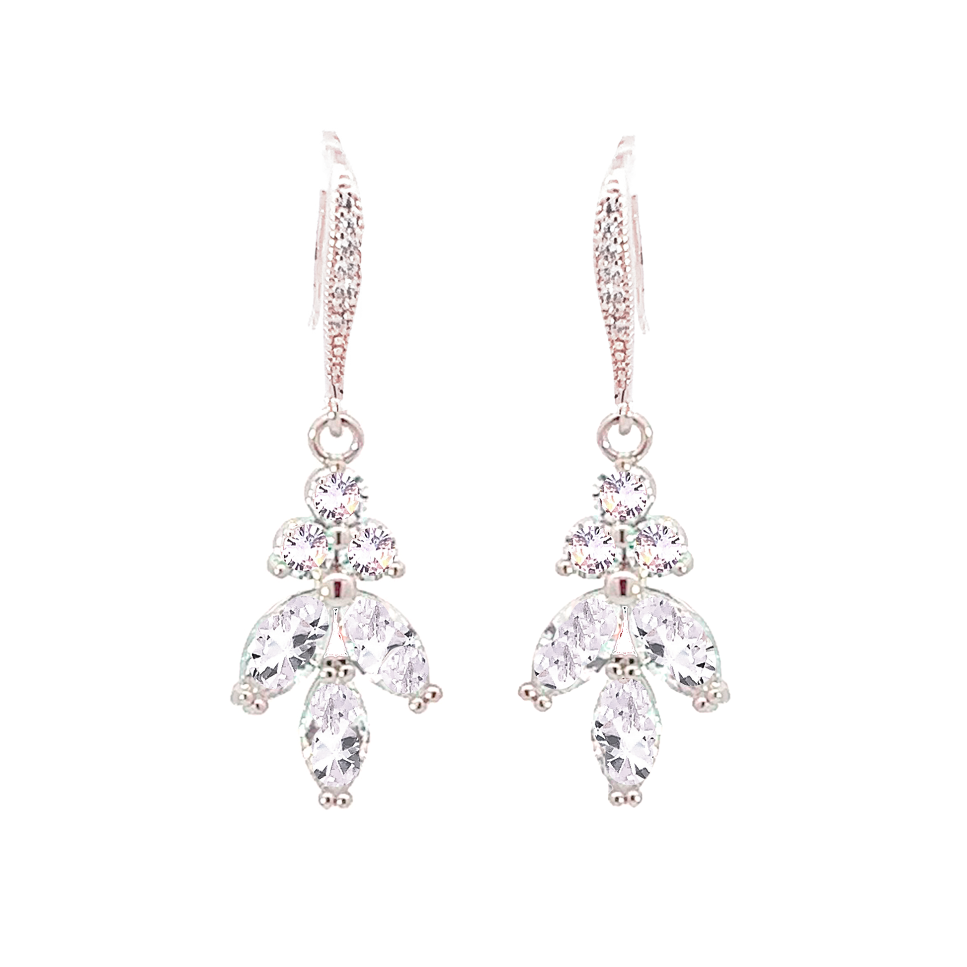 crystal chandelier earrings silver