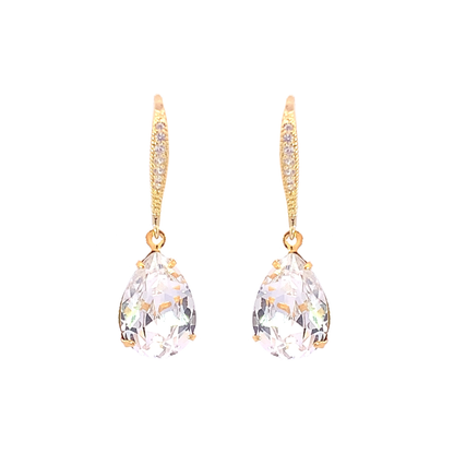 Diamond Crystal Teardrop Earrings
