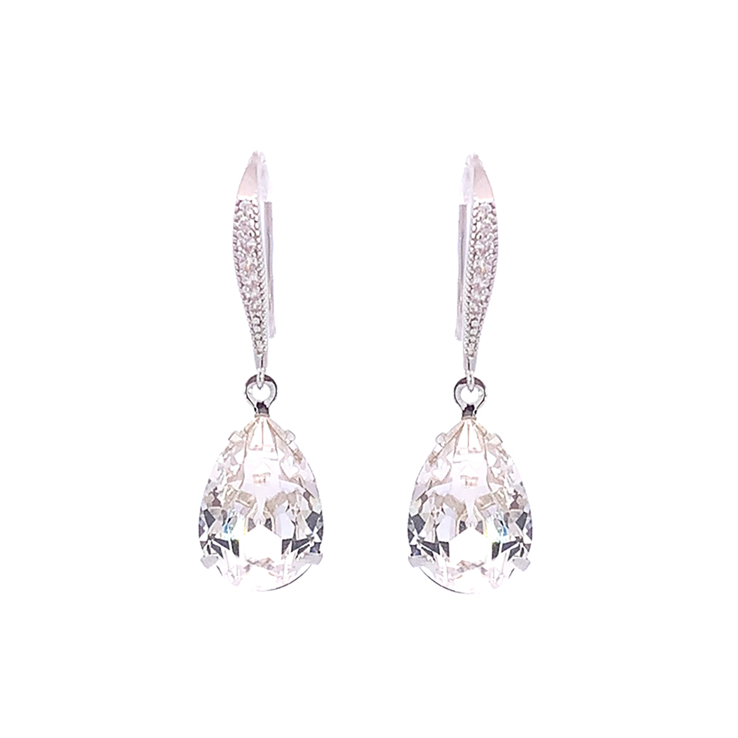 Diamond Crystal Teardrop Earrings