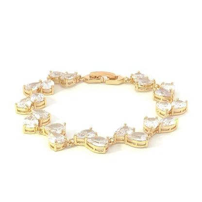 teardrop tennis bracelet gold