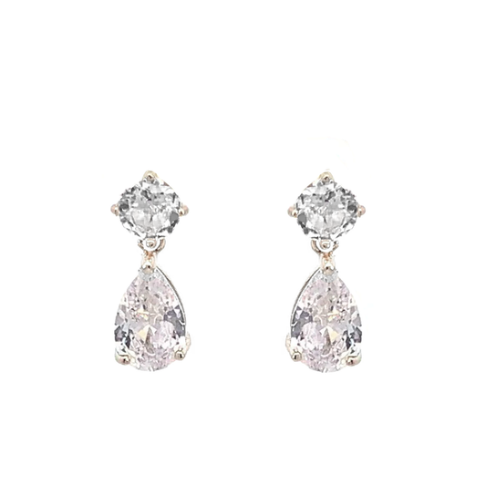 minimalist bridal earrings silver