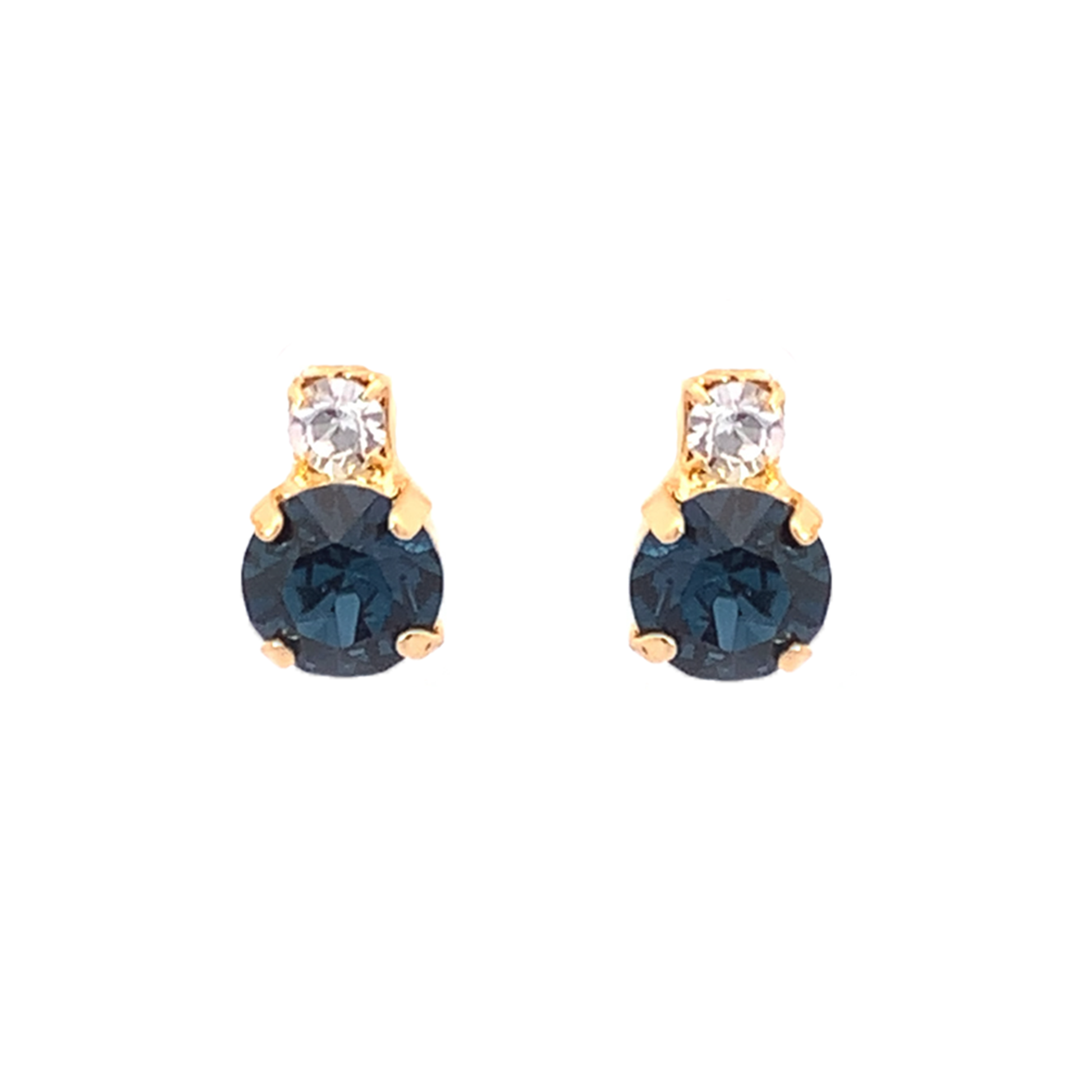 Sapphire stud earrings gold