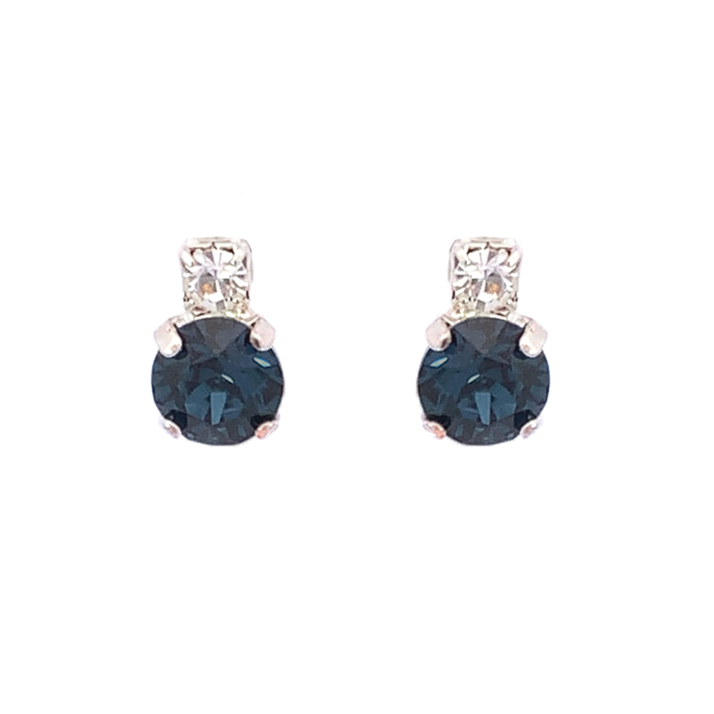 Sapphire stud earrings silver