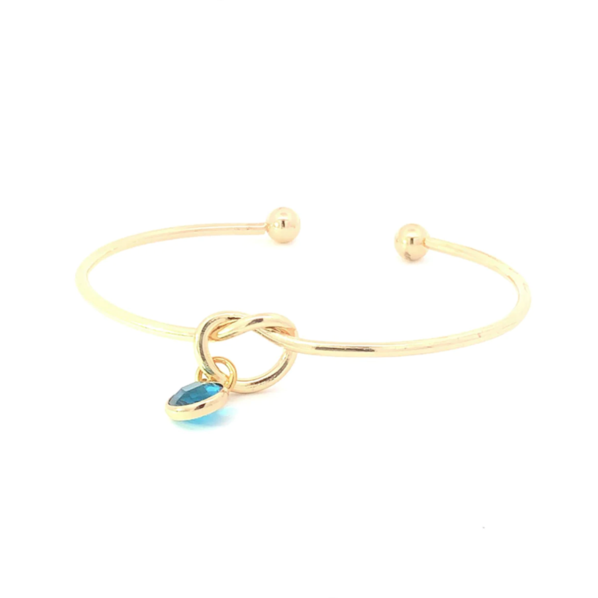 September birthstone knot bracelet gold