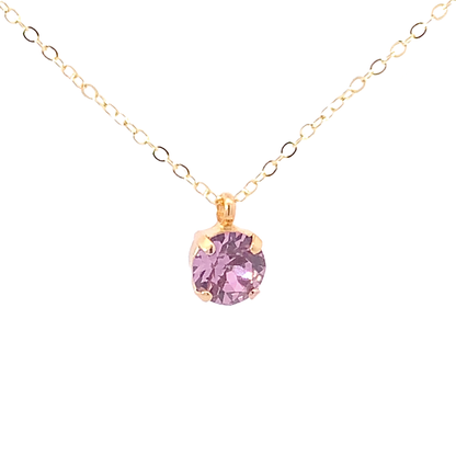alexandrite crystal solitaire pendant necklace gold