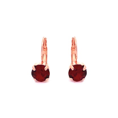 Garnet Crystal Drop Earrings