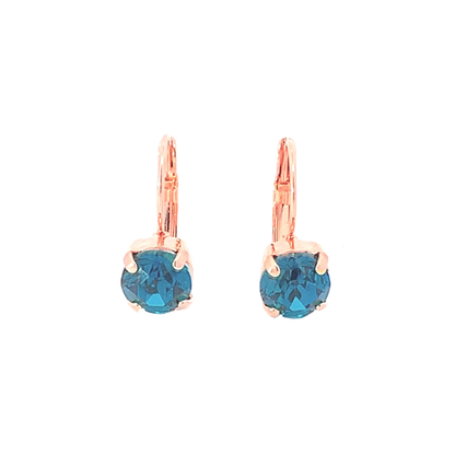 Blue Zircon Crystal Drop Earrings