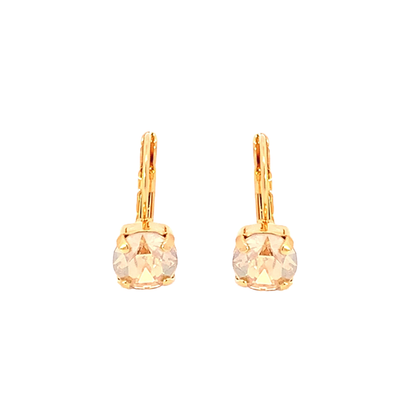 Golden Topaz Crystal Drop Earrings