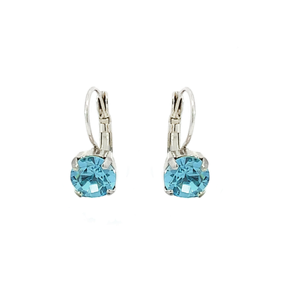 Aquamarine Crystal Drop Earrings