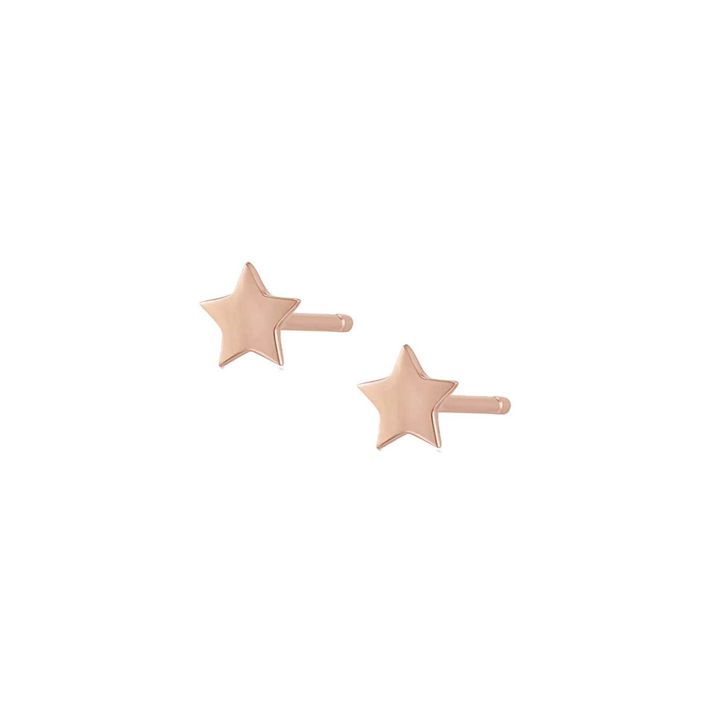 star stud earrings rose gold