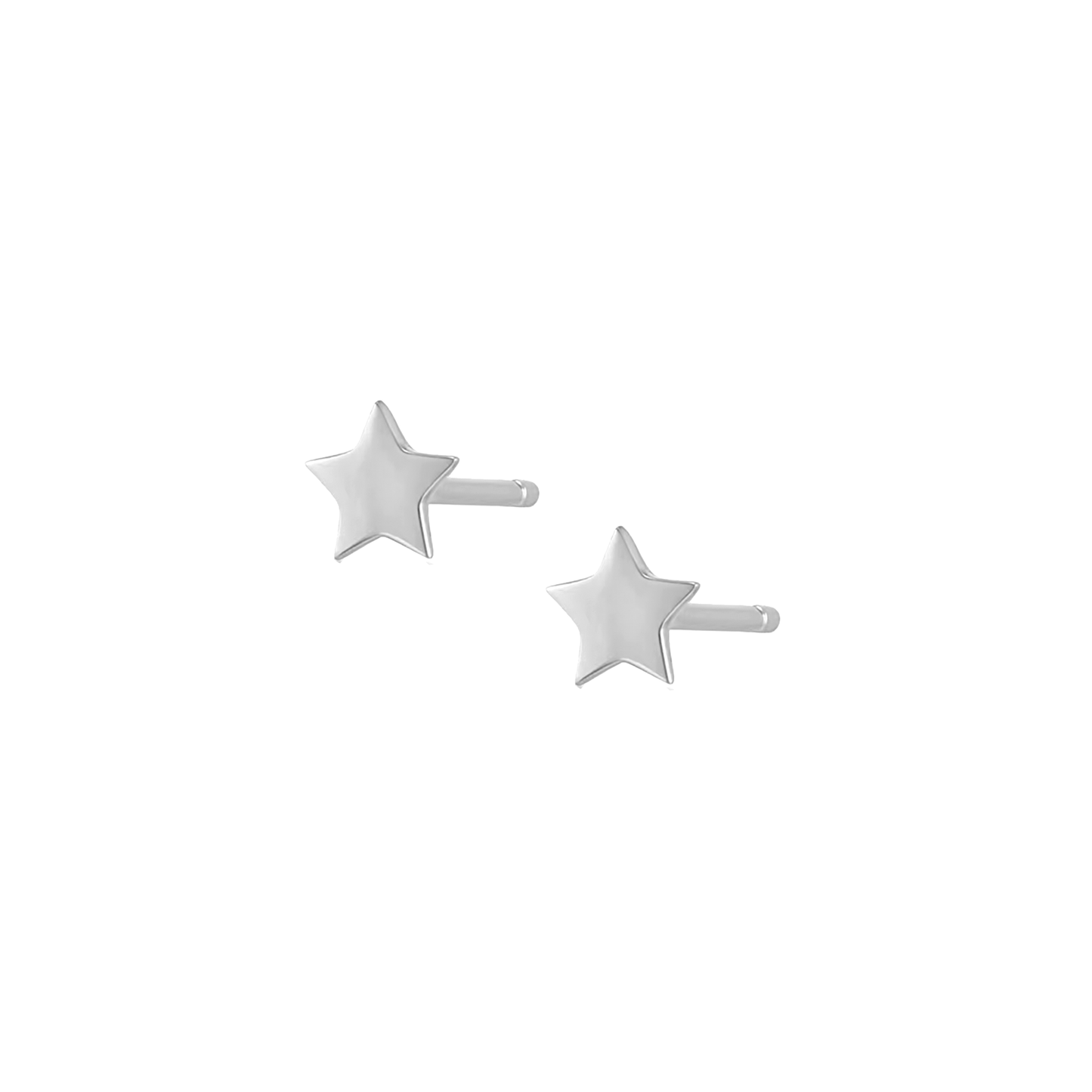 star stud earrings silver