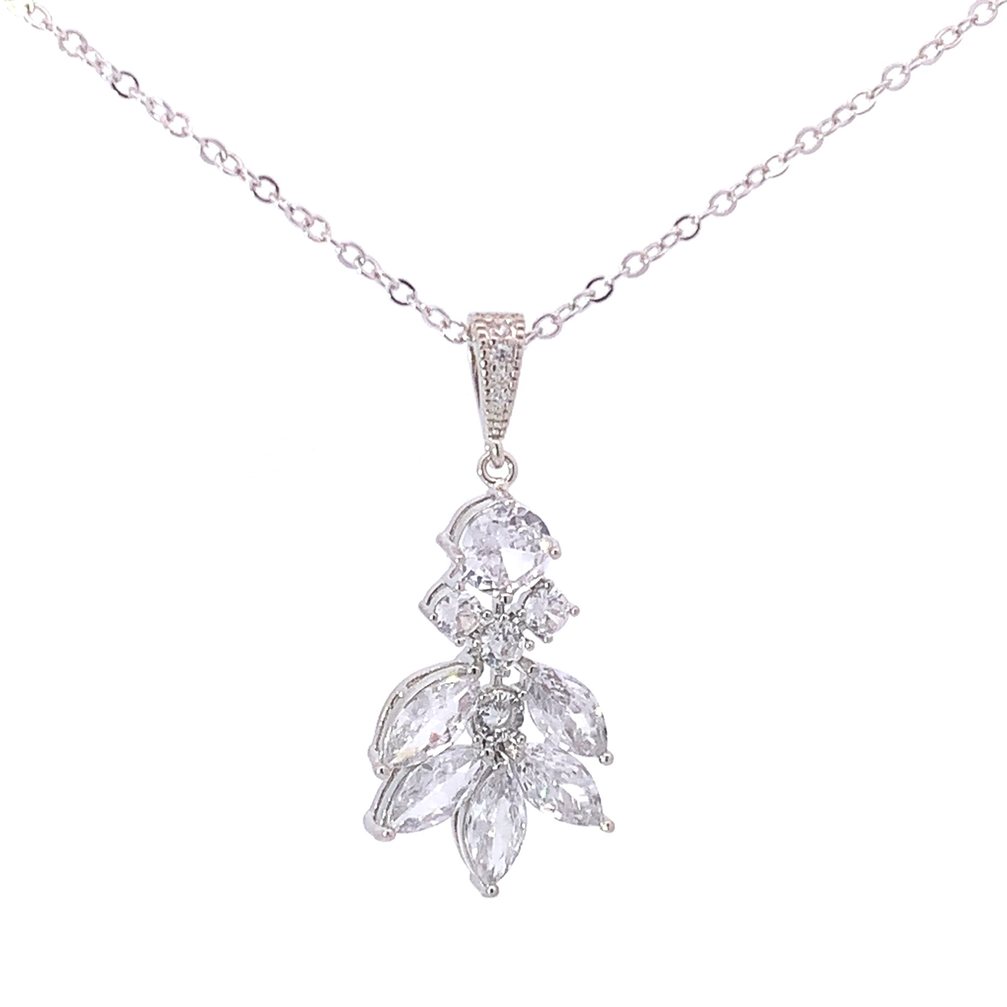 Theodora bridal necklace silver