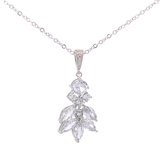 Theodora bridal necklace silver