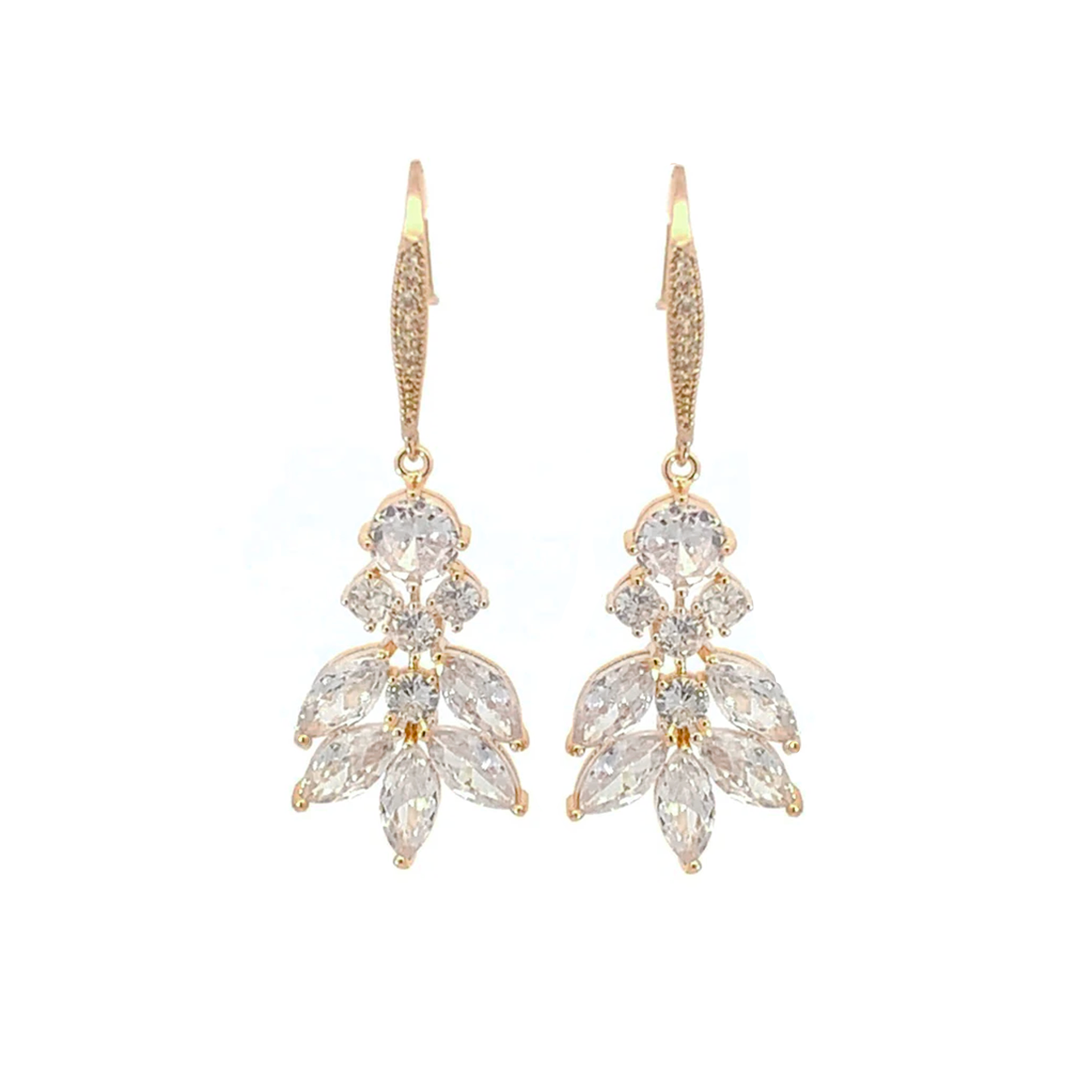 statement bridal earrings gold