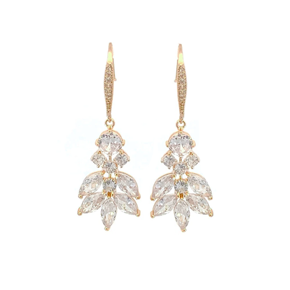statement bridal earrings gold