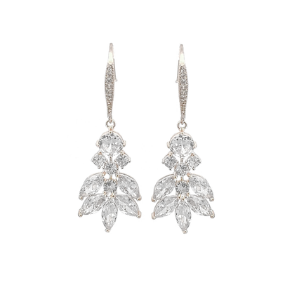 statement bridal earrings silver