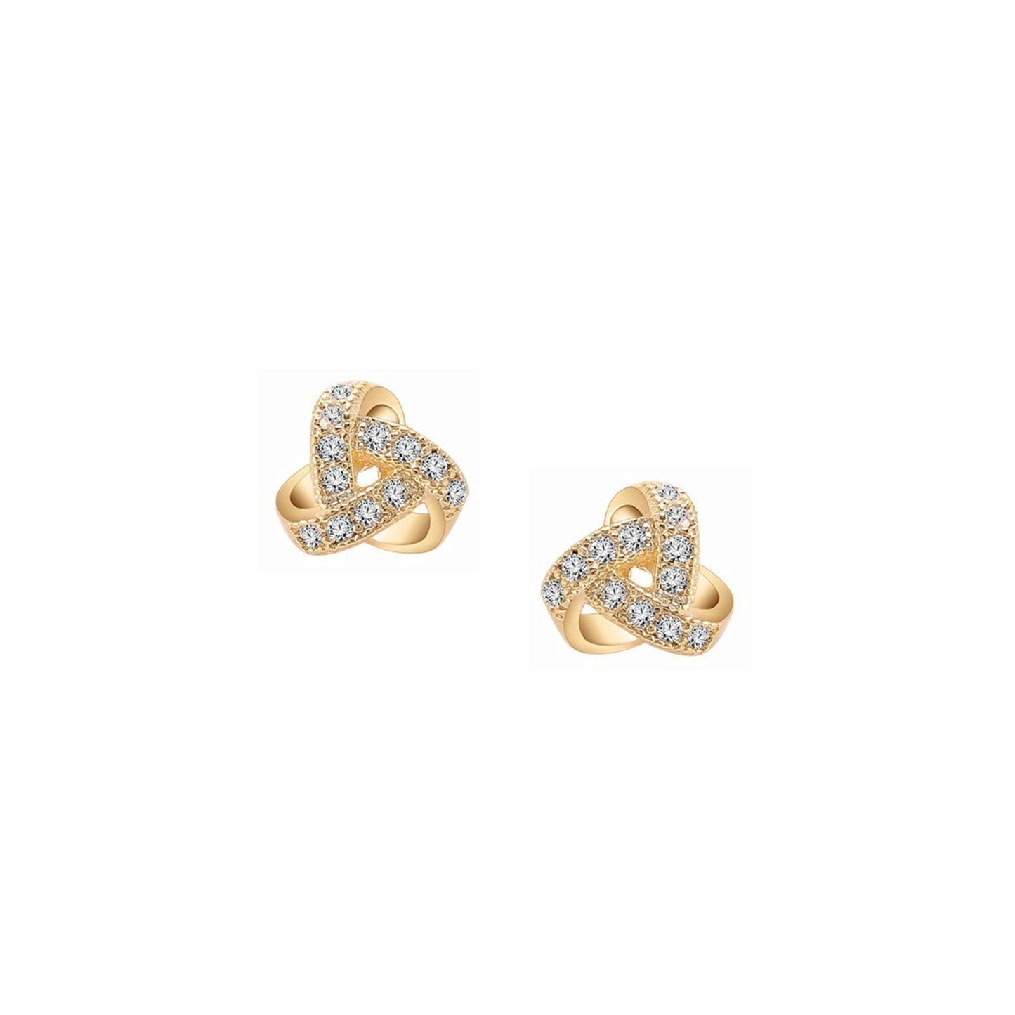 trinity knot earrings gold