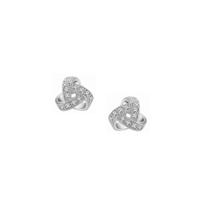 trinity knot earrings silver